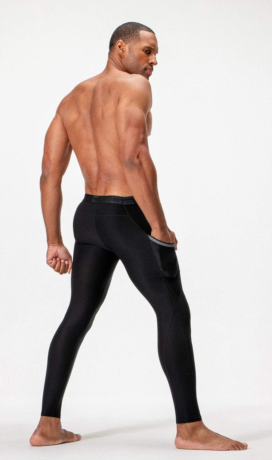 2 or 3 Pack Men'S Compression Pants Athletic Leggings with Pocket/Non-Pocket