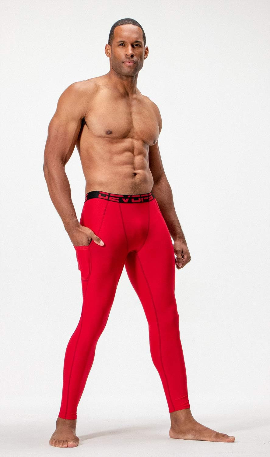 2 or 3 Pack Men'S Compression Pants Athletic Leggings with Pocket/Non-Pocket