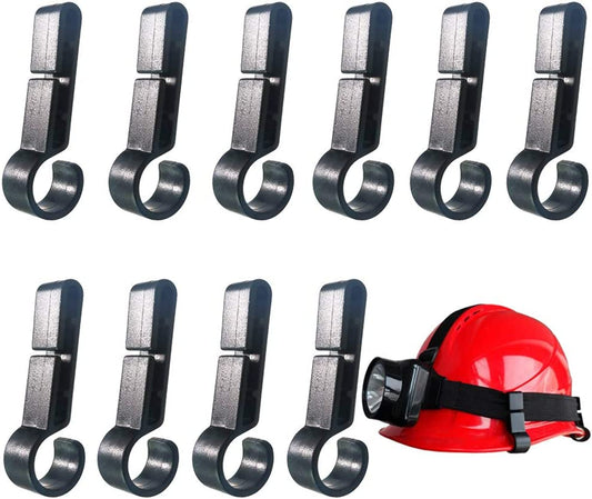 10 Helmet Clips for Hard Hat, Easily Mount Headlamp on Narrow-Edged Helmet